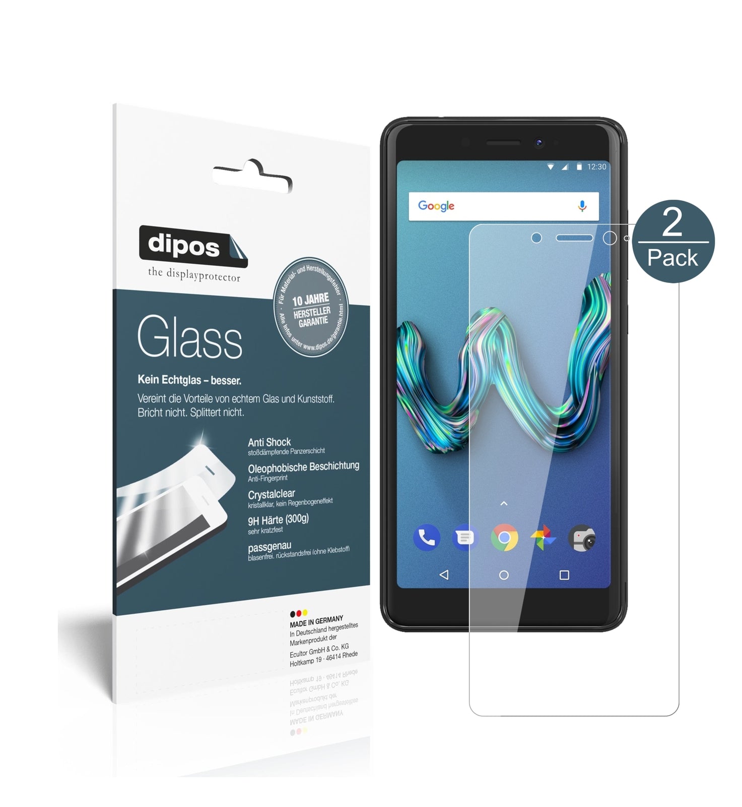 Klare Displayschutzfolie von dipos passend für Wiko Tommy 3, 9H kratzfest und blasenfrei montiert