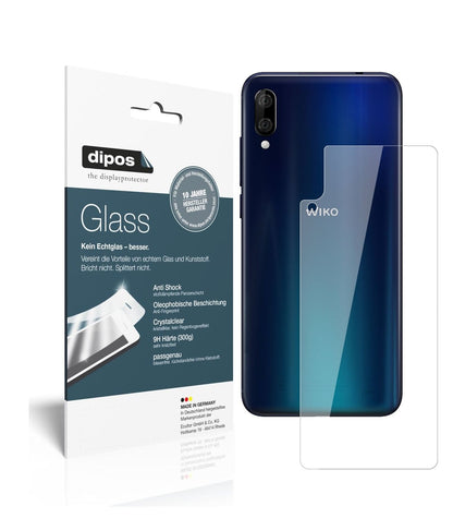 Klare Displayschutzfolie von dipos passend für Wiko View 3 Lite Rückseite, 9H kratzfest und blasenfrei montiert