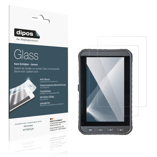 Klare Displayschutzfolie von dipos passend für Winmate M700DQ8, 9H kratzfest und blasenfrei montiert