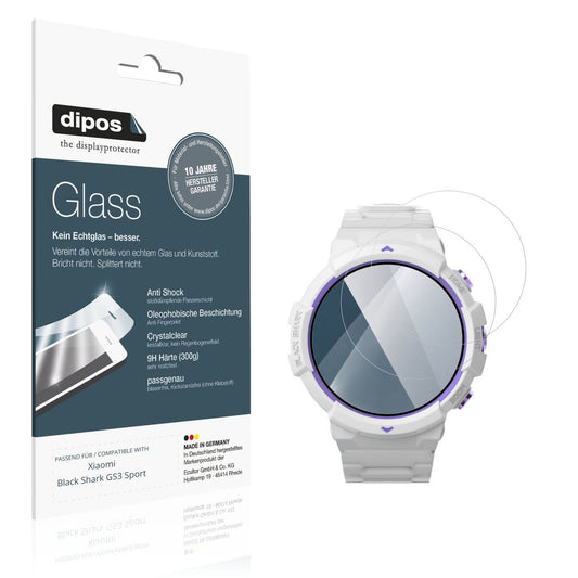 Klare Displayschutzfolie von dipos passend für Xiaomi Black Shark GS3 Sport, 9H kratzfest und blasenfrei montiert