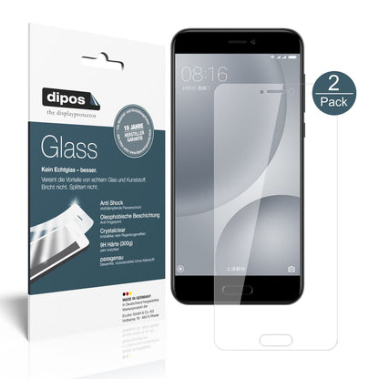 Klare Displayschutzfolie von dipos passend für Xiaomi Mi 5c, 9H kratzfest und blasenfrei montiert
