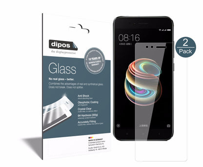 Klare Displayschutzfolie von dipos passend für Xiaomi Mi 5X, 9H kratzfest und blasenfrei montiert