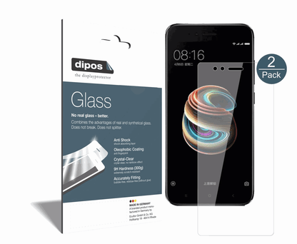 Klare Displayschutzfolie von dipos passend für Xiaomi Mi 5X, 9H kratzfest und blasenfrei montiert