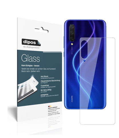 Klare Displayschutzfolie von dipos passend für Xiaomi Mi CC9 Rückseite, 9H kratzfest und blasenfrei montiert