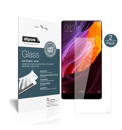 Klare Displayschutzfolie von dipos passend für Xiaomi Mi MIX 2, 9H kratzfest und blasenfrei montiert