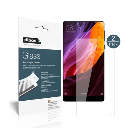 Klare Displayschutzfolie von dipos passend für Xiaomi Mi MIX 2, 9H kratzfest und blasenfrei montiert