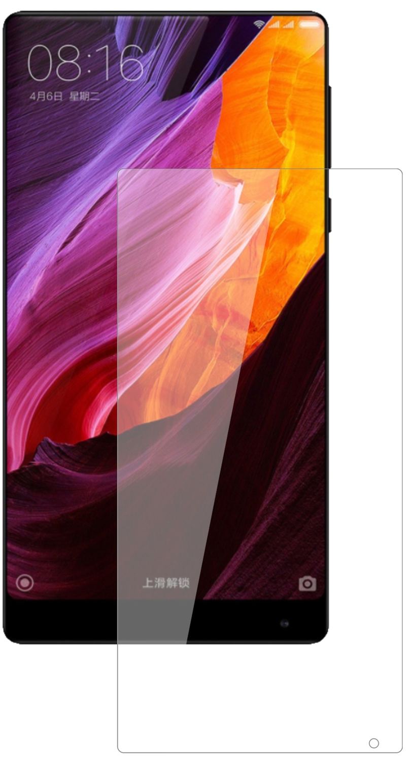 Klare Displayschutzfolie von dipos passend für Xiaomi Mi MIX 2, 9H kratzfest und blasenfrei montiert