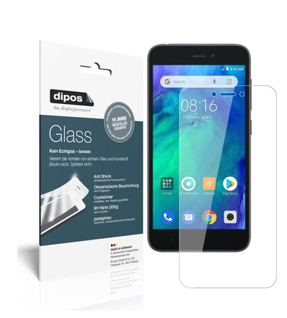 Klare Displayschutzfolie von dipos passend für Xiaomi Redmi Go, 9H kratzfest und blasenfrei montiert