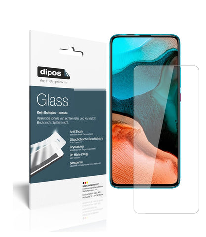 Klare Displayschutzfolie von dipos passend für Xiaomi Redmi K30 Pro, 9H kratzfest und blasenfrei montiert