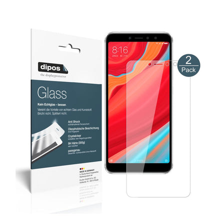 Klare Displayschutzfolie von dipos passend für Xiaomi Redmi Y2, 9H kratzfest und blasenfrei montiert