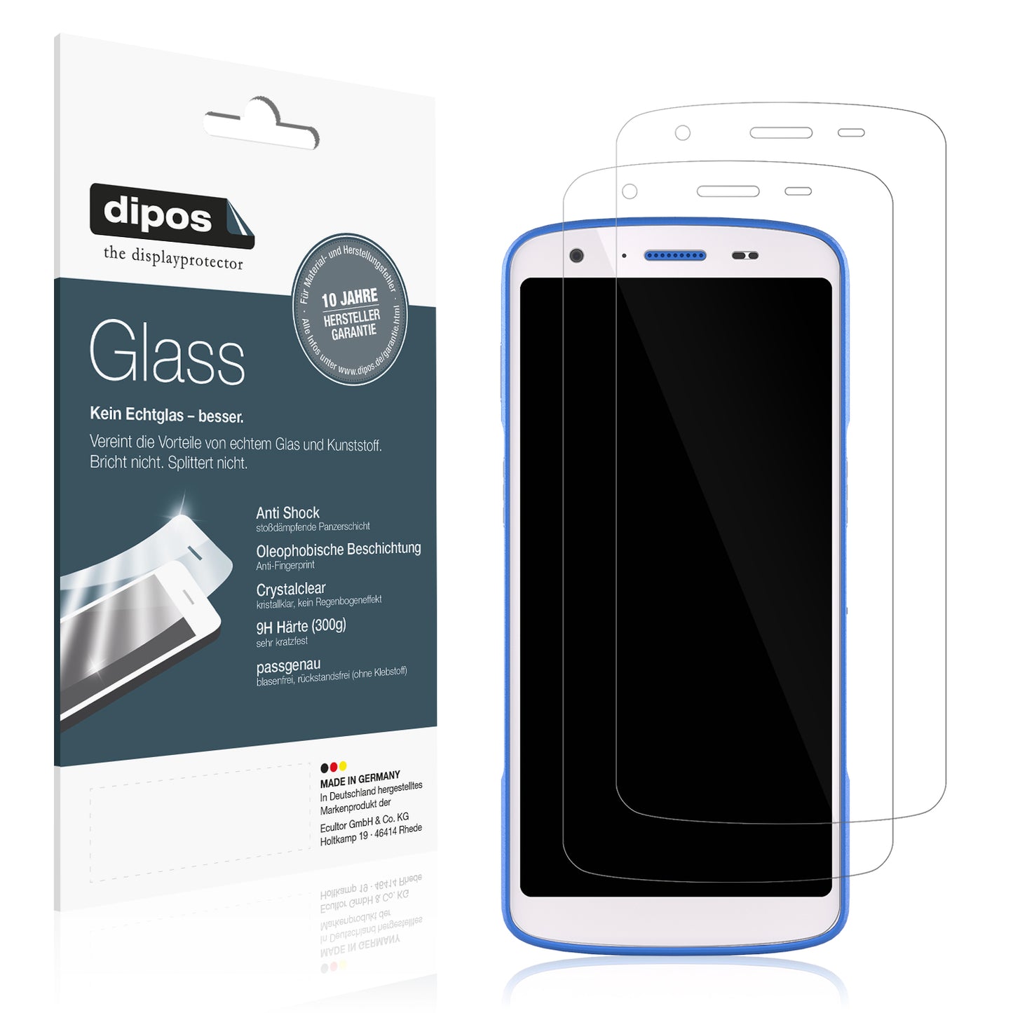 Klare Displayschutzfolie von dipos passend für Zebra HC 50, 9H kratzfest und blasenfrei montiert