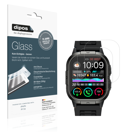 Klare Displayschutzfolie von dipos passend für zhizhi P110, 9H kratzfest und blasenfrei montiert