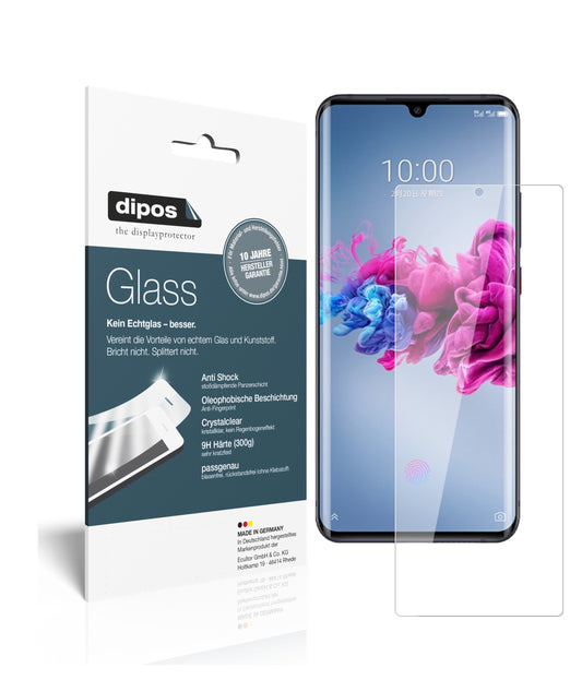 Klare Displayschutzfolie von dipos passend für ZTE Axon 11 5G, 9H kratzfest und blasenfrei montiert
