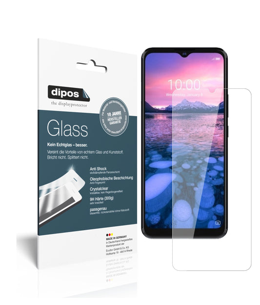 Klare Displayschutzfolie von dipos passend für ZTE Blade 20 5G, 9H kratzfest und blasenfrei montiert