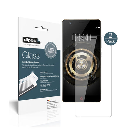Klare Displayschutzfolie von dipos passend für ZTE Nubia Z17 Lite, 9H kratzfest und blasenfrei montiert