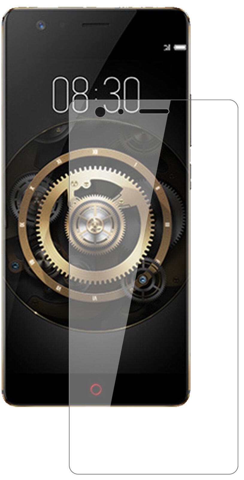 Klare Displayschutzfolie von dipos passend für ZTE Nubia Z17 Lite, 9H kratzfest und blasenfrei montiert