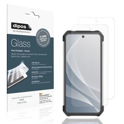 Matte Displayschutzfolie von dipos passend für 8849 Tank 5 Pro, 9H kratzfest und blasenfrei montiert