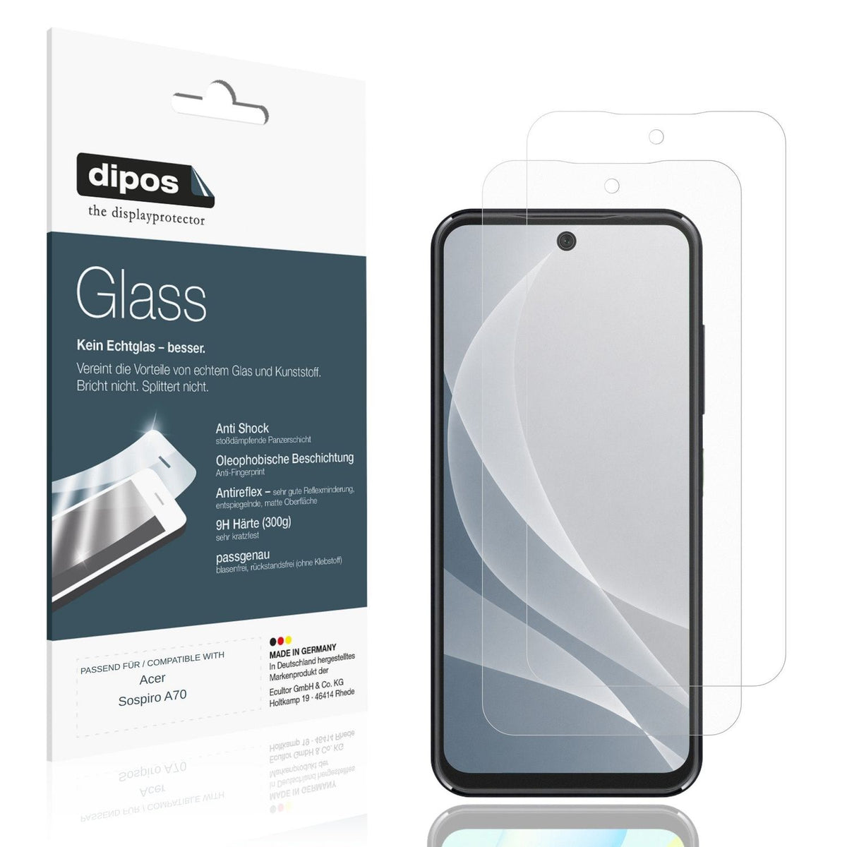 Displayschutz hergestellt in Deutschland, höchste Qualität made in Germany