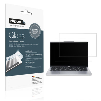 Matte Displayschutzfolie von dipos passend für Acer Swift Go 14 Zoll OLED, 9H kratzfest und blasenfrei montiert
