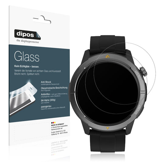 Matte Displayschutzfolie von dipos passend für AGM Legion Watch 1.43 Zoll, 9H kratzfest und blasenfrei montiert
