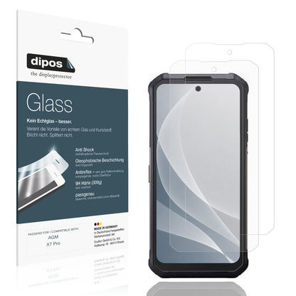 Matte Displayschutzfolie von dipos passend für AGM X7 Pro, 9H kratzfest und blasenfrei montiert