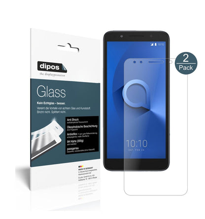 Matte Displayschutzfolie von dipos passend für Alcatel 1X, 9H kratzfest und blasenfrei montiert