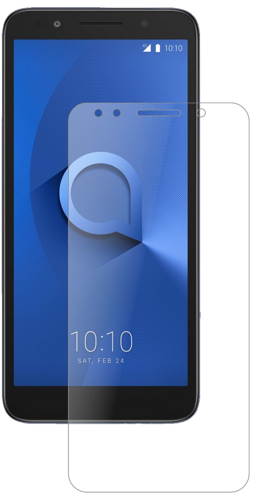 Matte Displayschutzfolie von dipos passend für Alcatel 1X, 9H kratzfest und blasenfrei montiert