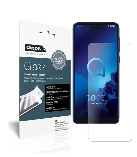 Matte Displayschutzfolie von dipos passend für Alcatel 3L, 9H kratzfest und blasenfrei montiert