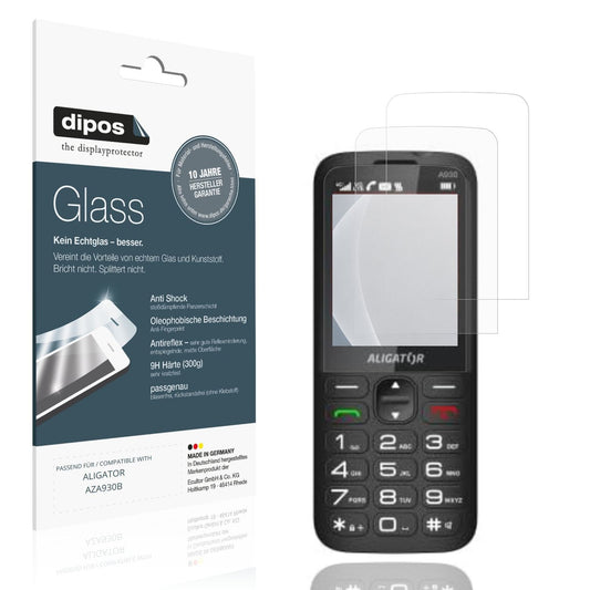 Matte Displayschutzfolie von dipos passend für ALIGATOR AZA930B, 9H kratzfest und blasenfrei montiert