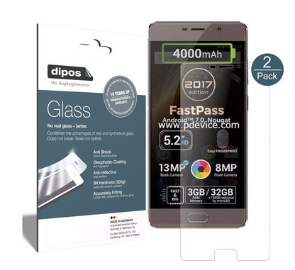 Matte Displayschutzfolie von dipos passend für Allview P9 Energy Lite 2017, 9H kratzfest und blasenfrei montiert