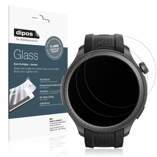 Matte Displayschutzfolie von dipos passend für Amazfit Balance, 9H kratzfest und blasenfrei montiert