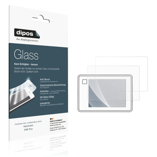 Matte Displayschutzfolie von dipos passend für Apexcam X80 Pro, 9H kratzfest und blasenfrei montiert