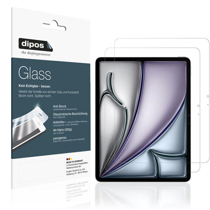 Matte Displayschutzfolie von dipos passend für Apple iPad Air 13 Zoll M2 2024, 9H kratzfest und blasenfrei montiert
