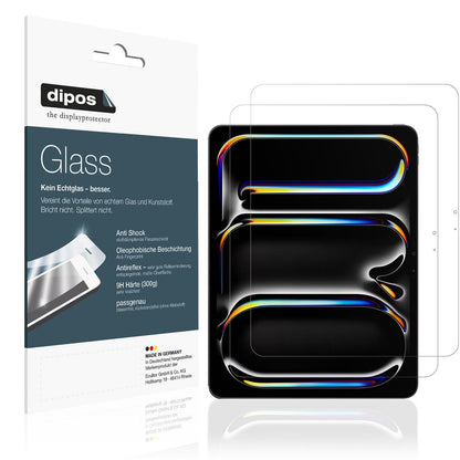 Matte Displayschutzfolie von dipos passend für Apple iPad Pro 13 Zoll M4 2024, 9H kratzfest und blasenfrei montiert