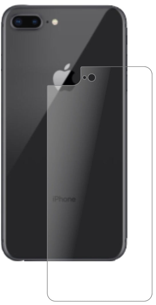 Matte Displayschutzfolie von dipos passend für Apple iPhone 8 Plus Rückseite, 9H kratzfest und blasenfrei montiert