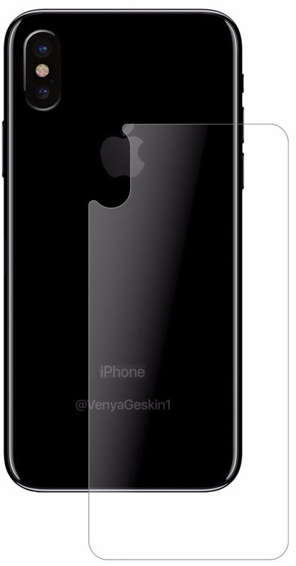Matte Displayschutzfolie von dipos passend für Apple iPhone X Rückseite, 9H kratzfest und blasenfrei montiert