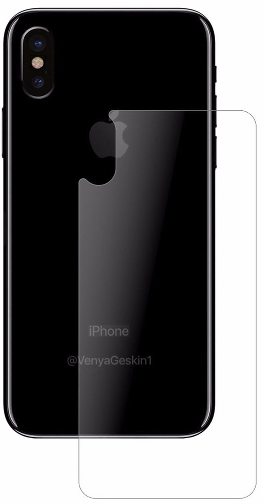 Matte Displayschutzfolie von dipos passend für Apple iPhone X Rückseite, 9H kratzfest und blasenfrei montiert