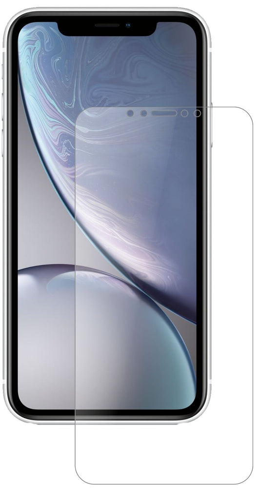 Matte Displayschutzfolie von dipos passend für Apple iPhone XR, 9H kratzfest und blasenfrei montiert