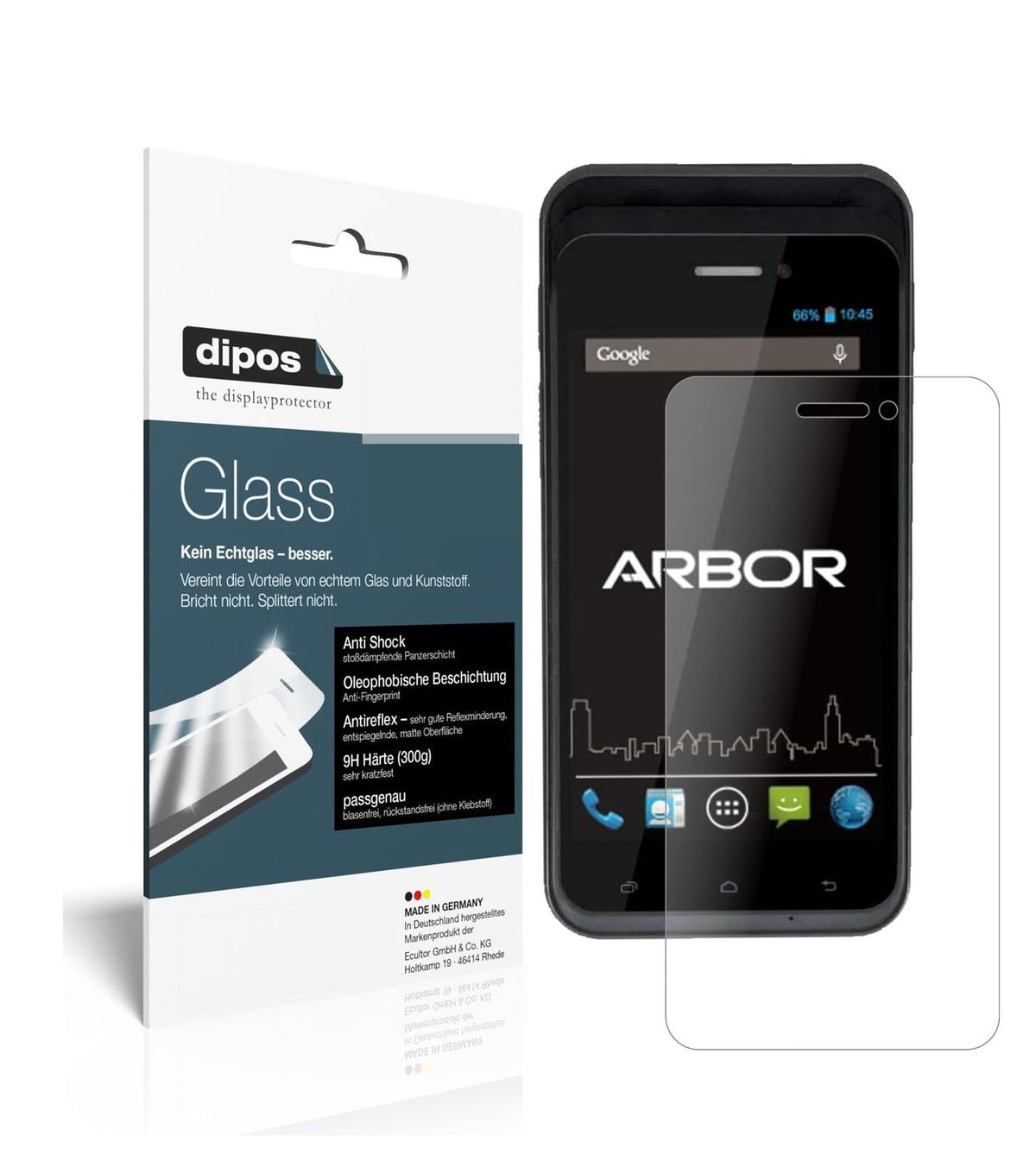 Matte Displayschutzfolie von dipos passend für Arbor Gladius 5, 9H kratzfest und blasenfrei montiert