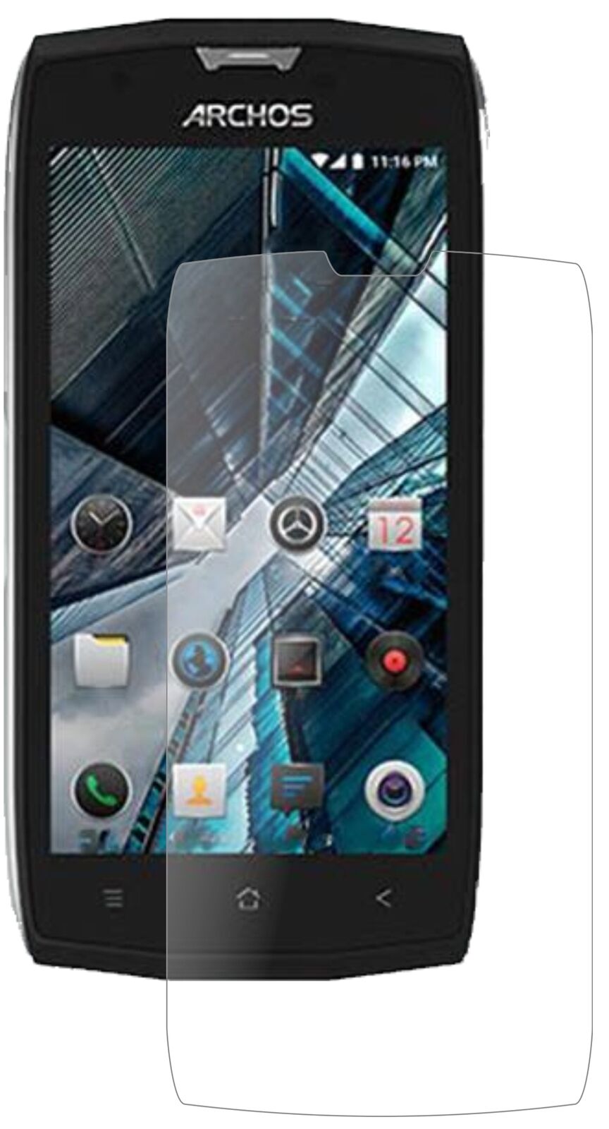 Matte Displayschutzfolie von dipos passend für Archos Sense 50 X, 9H kratzfest und blasenfrei montiert
