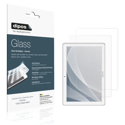 Matte Displayschutzfolie von dipos passend für Archos T101 FHD2 WiFi, 9H kratzfest und blasenfrei montiert