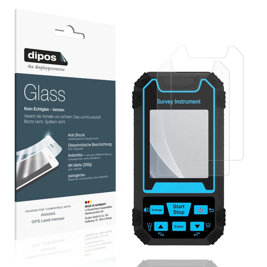 Matte Displayschutzfolie von dipos passend für Asixxsix GPS Land-messer, 9H kratzfest und blasenfrei montiert