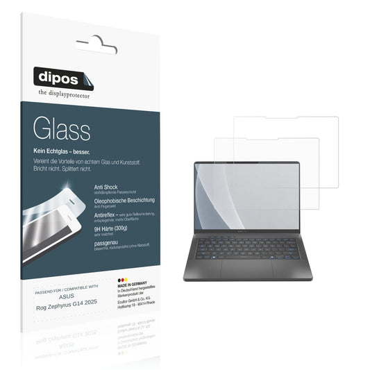 Matte Displayschutzfolie von dipos passend für ASUS Rog Zephyrus G14 2025, 9H kratzfest und blasenfrei montiert