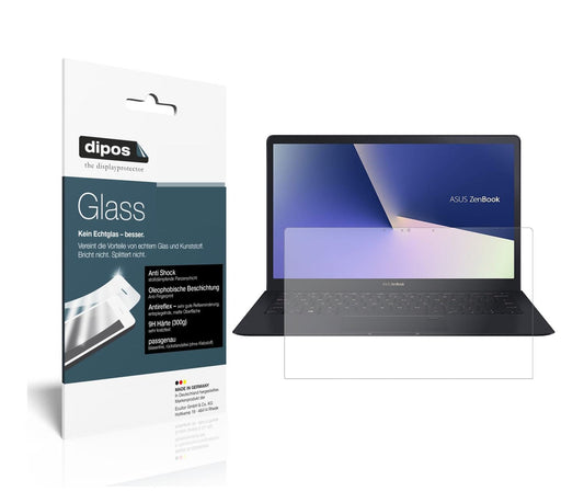Matte Displayschutzfolie von dipos passend für Asus ZenBook S UX391UA, 9H kratzfest und blasenfrei montiert