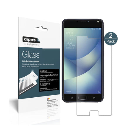Matte Displayschutzfolie von dipos passend für Asus Zenfone 4 Max 5,5 Zoll ZC554KL, 9H kratzfest und blasenfrei montiert