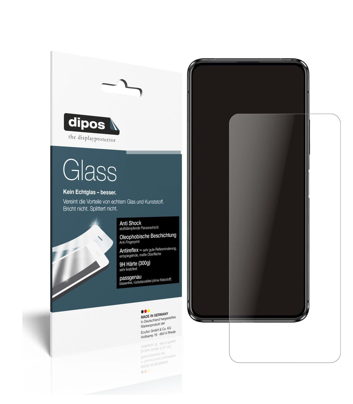 Matte Displayschutzfolie von dipos passend für Asus Zenfone 7, 9H kratzfest und blasenfrei montiert