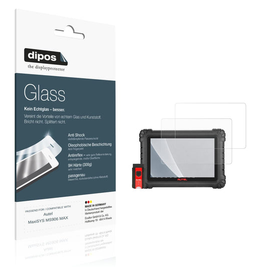 Matte Displayschutzfolie von dipos passend für Autel MaxiSYS MS906 MAX, 9H kratzfest und blasenfrei montiert