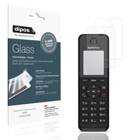 Matte Displayschutzfolie von dipos passend für AVM FritzFon M3, 9H kratzfest und blasenfrei montiert