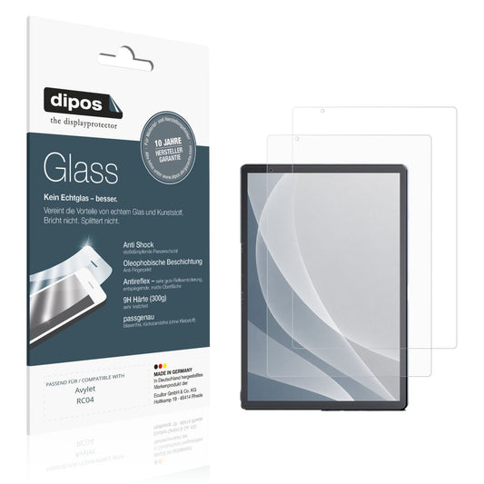 Matte Displayschutzfolie von dipos passend für Avylet RC04, 9H kratzfest und blasenfrei montiert