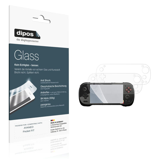 Matte Displayschutzfolie von dipos passend für AYANEO Pocket FIT, 9H kratzfest und blasenfrei montiert